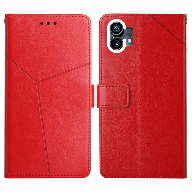For Nothing Phone 1 HT01 Y-shaped Pattern Flip Leather Phone Case