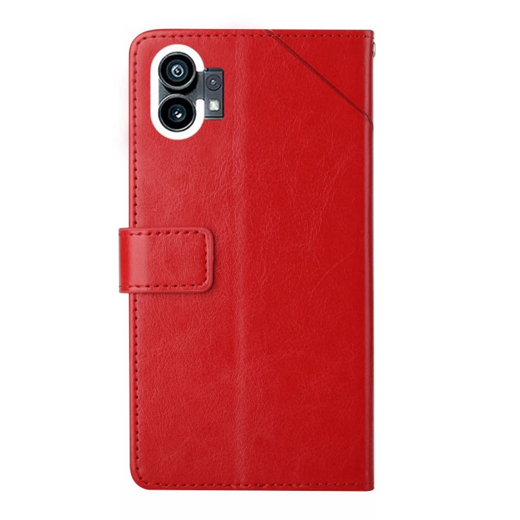 For Nothing Phone 1 HT01 Y-shaped Pattern Flip Leather Phone Case