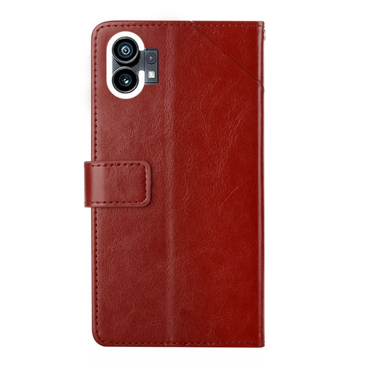 For Nothing Phone 1 HT01 Y-shaped Pattern Flip Leather Phone Case
