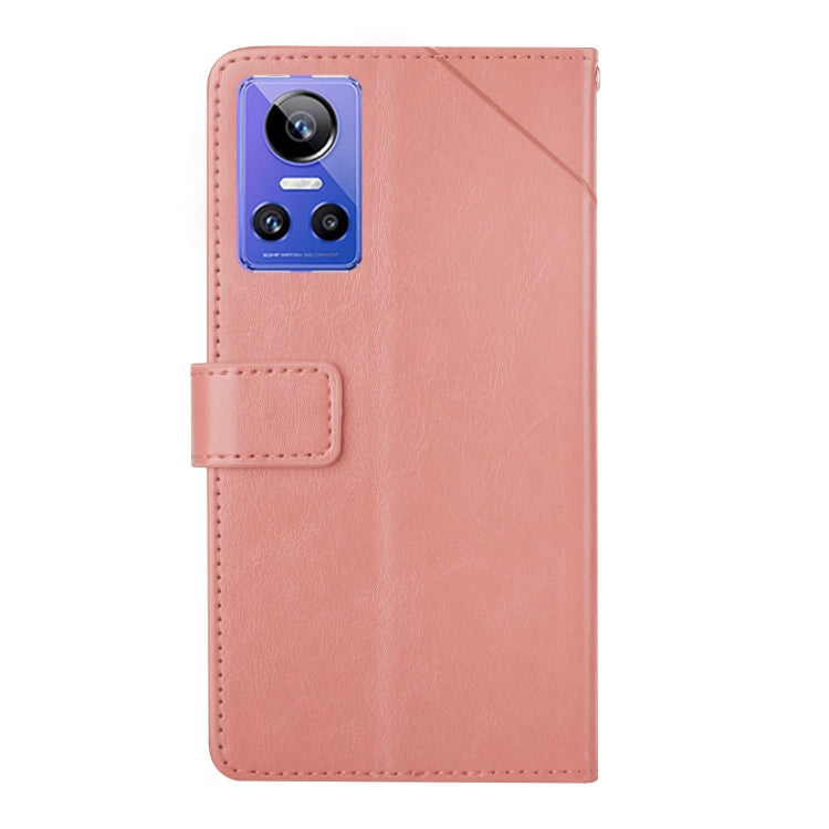 For Realme GT Neo 3 HT01 Y-shaped Pattern Flip Leather Phone Case