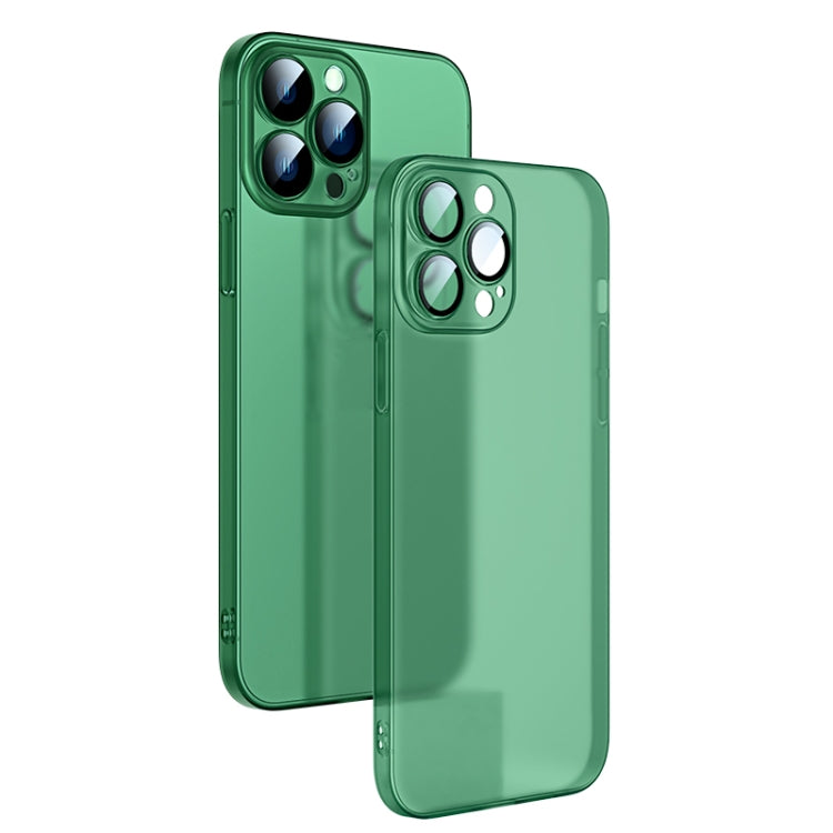 For iPhone 14 Pro Camera Protector Translucent Frosted PC Phone Case