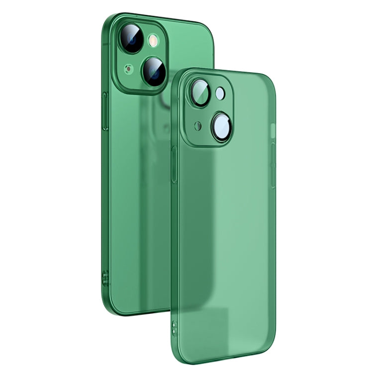 For iPhone 13 Camera Protector Translucent Frosted PC Phone Case