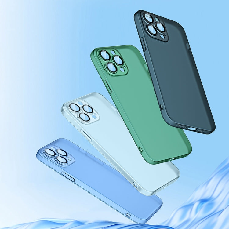 For iPhone 13 Camera Protector Translucent Frosted PC Phone Case