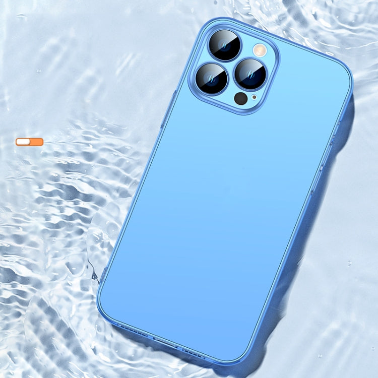 For iPhone 13 Pro Camera Protector Translucent Frosted PC Phone Case