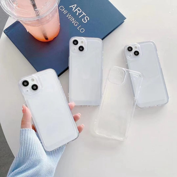 For iPhone 14 Space Fine Hole Transparent TPU Shockproof Protective Case Max