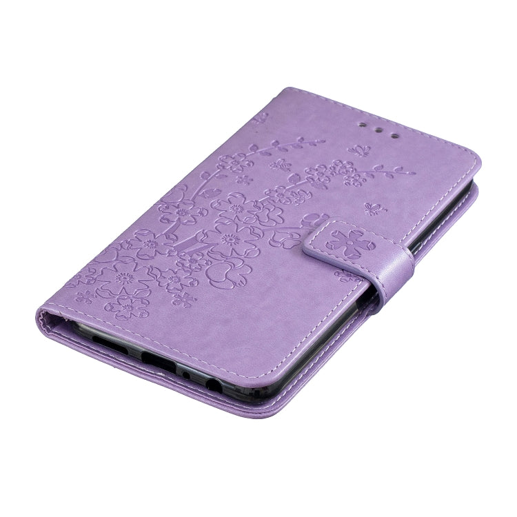 For Galaxy A10S Plum Blossom Pattern Left and Right Flip Leather Case with Bracket & Card Slot & Wallet & Lanyard