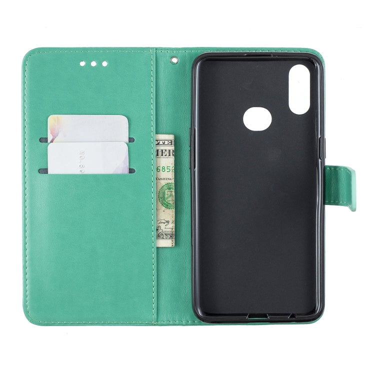 For Galaxy A10S Plum Blossom Pattern Left and Right Flip Leather Case with Bracket & Card Slot & Wallet & Lanyard