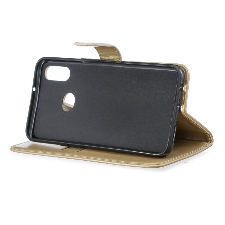 For Galaxy A10S Plum Blossom Pattern Left and Right Flip Leather Case with Bracket & Card Slot & Wallet & Lanyard