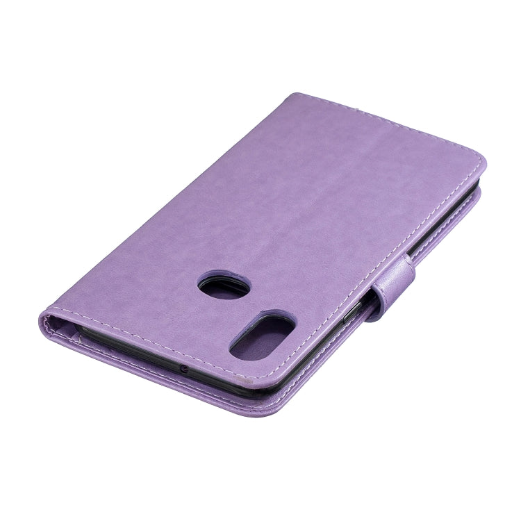 For Galaxy A20S Plum Blossom Pattern Left and Right Flip Leather Case with Bracket & Card Slot & Wallet & Lanyard
