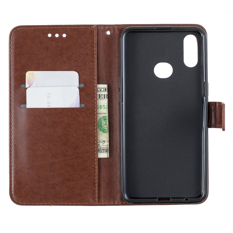 For Galaxy A20S Plum Blossom Pattern Left and Right Flip Leather Case with Bracket & Card Slot & Wallet & Lanyard