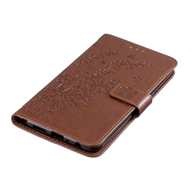 For Galaxy A20S Plum Blossom Pattern Left and Right Flip Leather Case with Bracket & Card Slot & Wallet & Lanyard