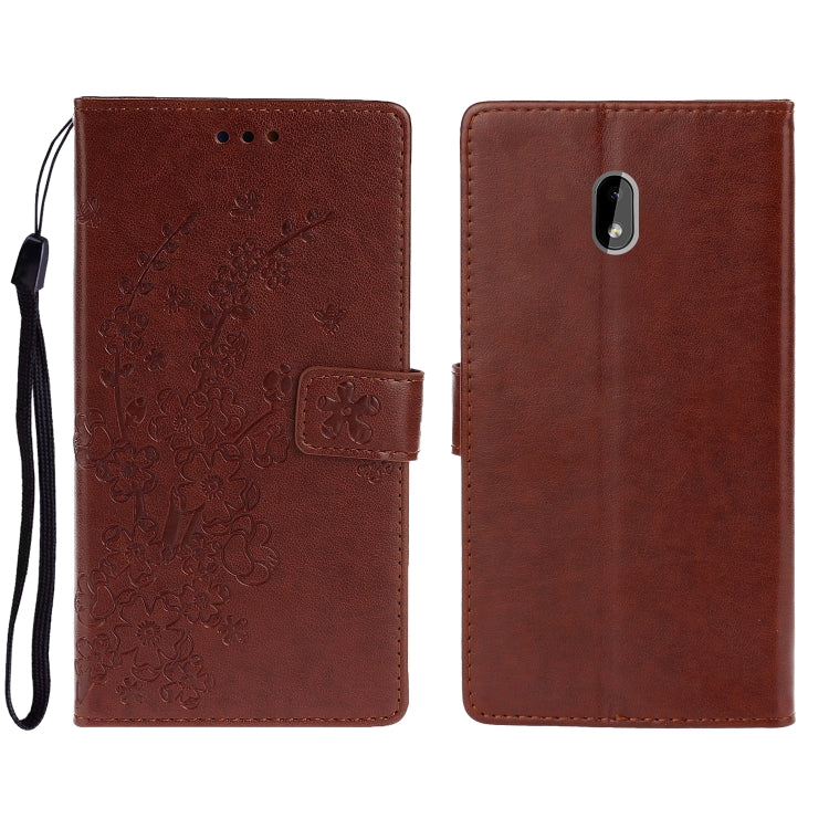 For Nokia 3.2 Plum Blossom Pattern Left and Right Flip Leather Case with Bracket & Card Slot & Wallet & Lanyard
