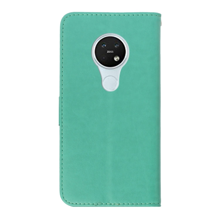 For Nokia 7.2 Plum Blossom Pattern Left and Right Flip Leather Case with Bracket & Card Slot & Wallet & Lanyard