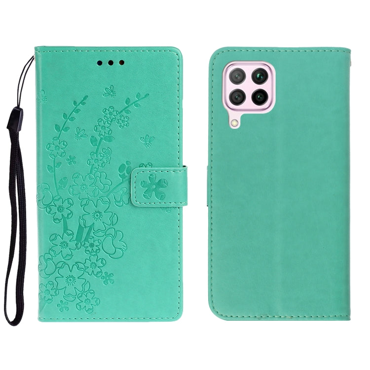 For Huawei Nova 6SE Plum Blossom Pattern Left and Right Flip Leather Case with Bracket & Card Slot & Wallet & Lanyard