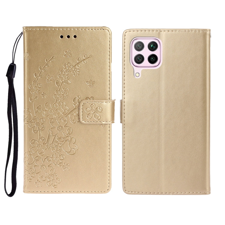 For Huawei Nova 6SE Plum Blossom Pattern Left and Right Flip Leather Case with Bracket & Card Slot & Wallet & Lanyard