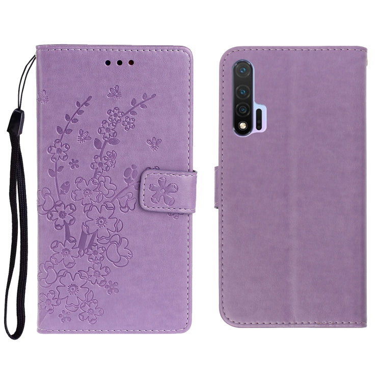 For Huawei Nova 6 Plum Blossom Pattern Left and Right Flip Leather Case with Bracket & Card Slot & Wallet & Lanyard