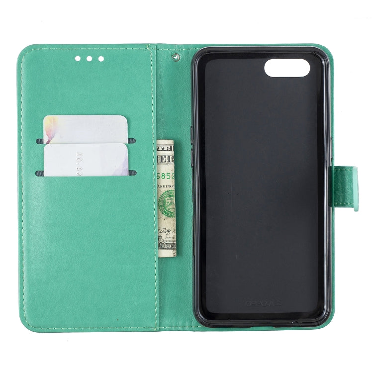 For OPPO A5 Plum Blossom Pattern Left and Right Flip Leather Case with Bracket & Card Slot & Wallet & Lanyard