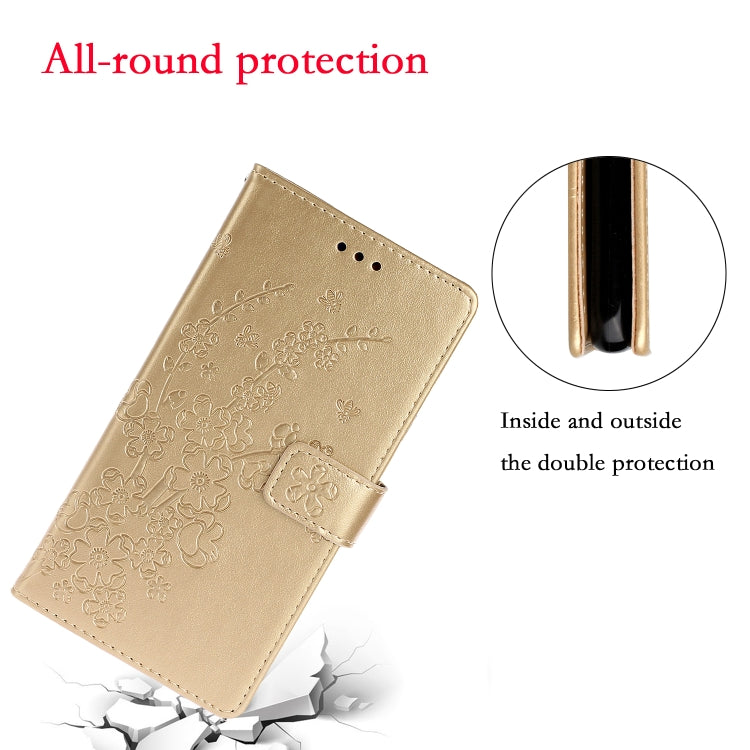 For OPPO A5 Plum Blossom Pattern Left and Right Flip Leather Case with Bracket & Card Slot & Wallet & Lanyard