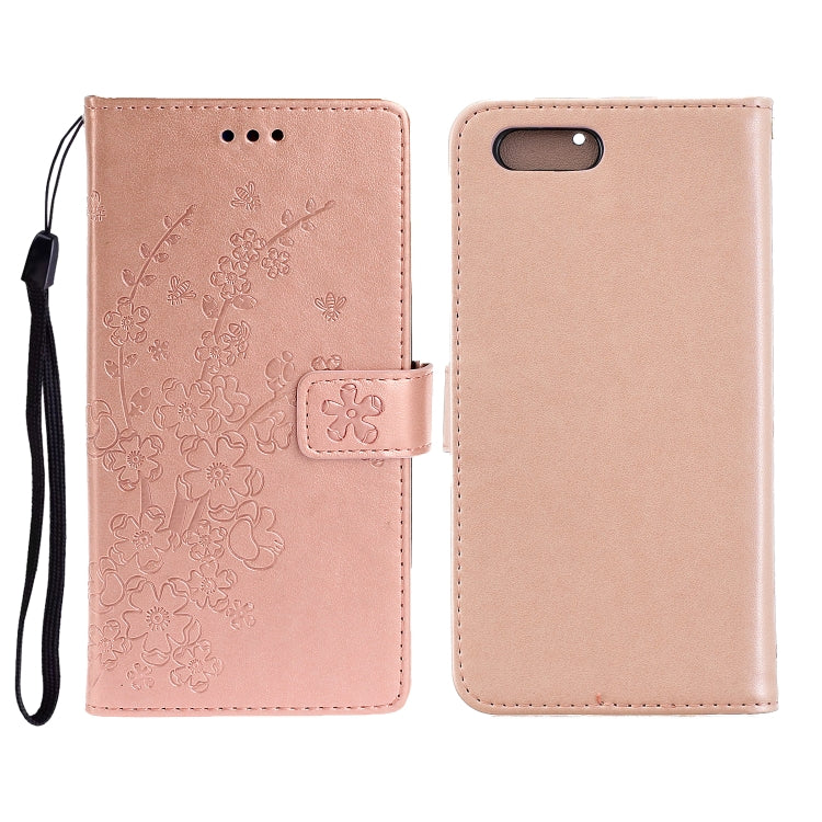 For OPPO A5 Plum Blossom Pattern Left and Right Flip Leather Case with Bracket & Card Slot & Wallet & Lanyard