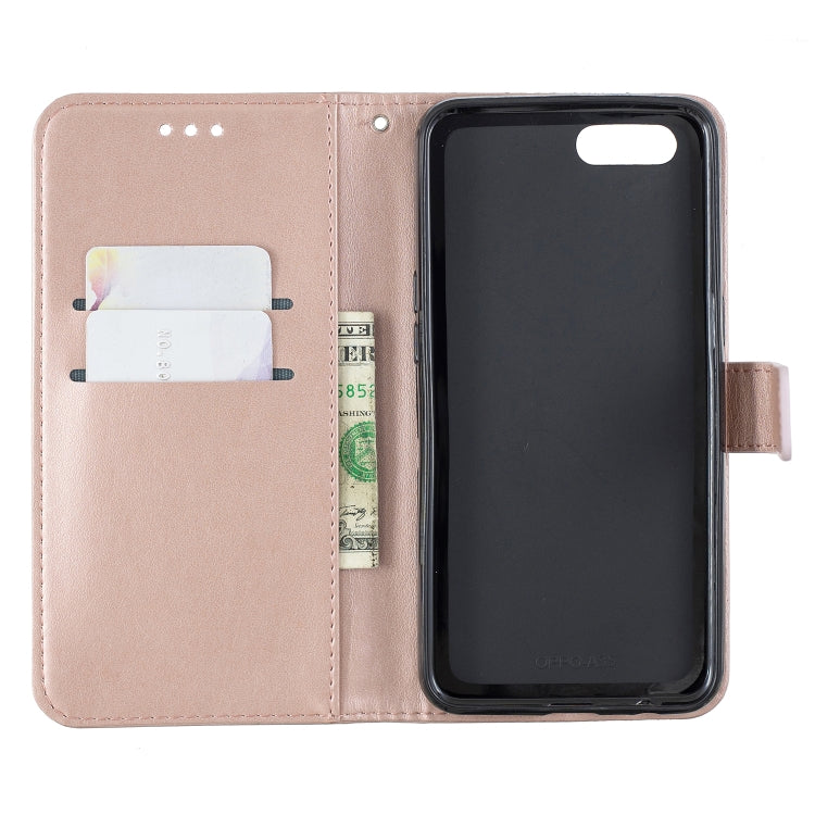 For OPPO A5 Plum Blossom Pattern Left and Right Flip Leather Case with Bracket & Card Slot & Wallet & Lanyard