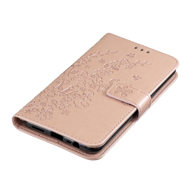 For OPPO A5 Plum Blossom Pattern Left and Right Flip Leather Case with Bracket & Card Slot & Wallet & Lanyard