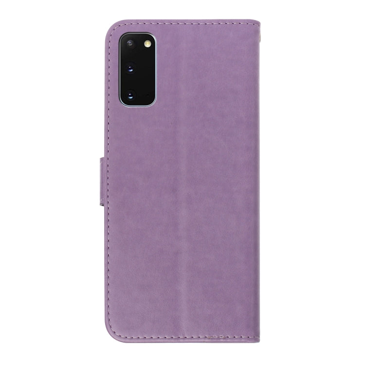 For Galaxy S20 Plum Blossom Pattern Left and Right Flip Leather Case with Bracket & Card Slot & Wallet & Lanyard