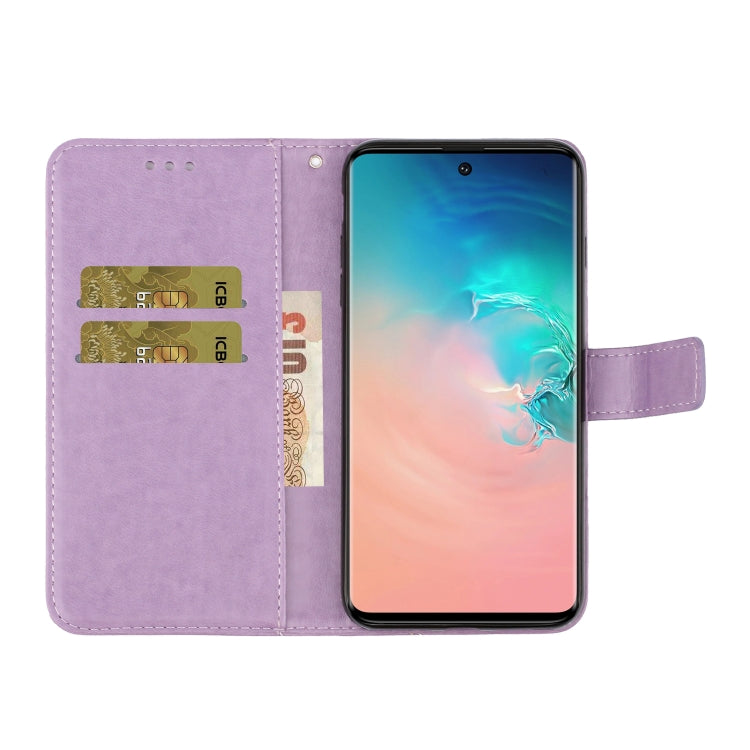 For Galaxy S20 Plum Blossom Pattern Left and Right Flip Leather Case with Bracket & Card Slot & Wallet & Lanyard