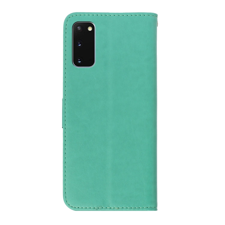 For Galaxy S20 Plum Blossom Pattern Left and Right Flip Leather Case with Bracket & Card Slot & Wallet & Lanyard
