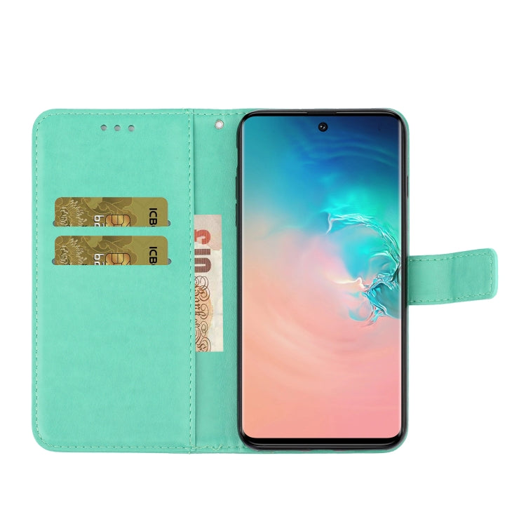 For Galaxy S20 Plum Blossom Pattern Left and Right Flip Leather Case with Bracket & Card Slot & Wallet & Lanyard