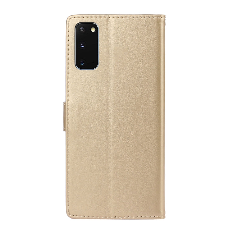 For Galaxy S20 Plum Blossom Pattern Left and Right Flip Leather Case with Bracket & Card Slot & Wallet & Lanyard