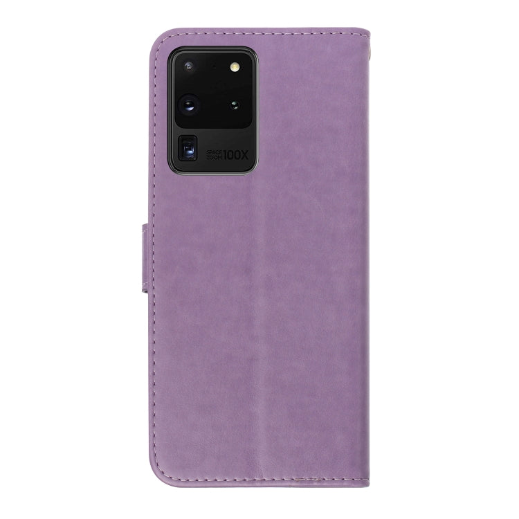 For Galaxy S20 Ultra Plum Blossom Pattern Left and Right Flip Leather Case with Bracket & Card Slot & Wallet & Lanyard
