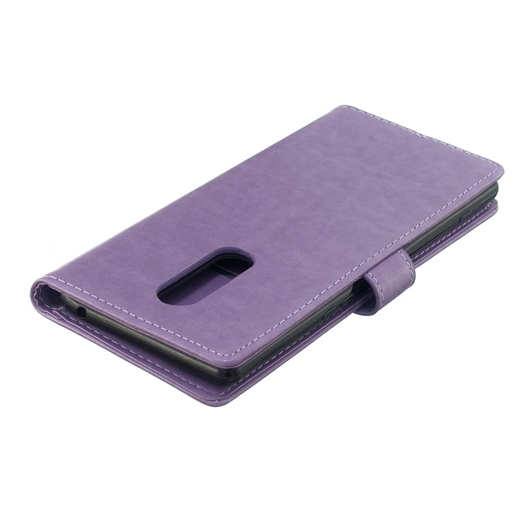 For Sony Xperia 1 Plum Blossom Pattern Left and Right Flip Leather Case with Bracket & Card Slot & Wallet & Lanyard