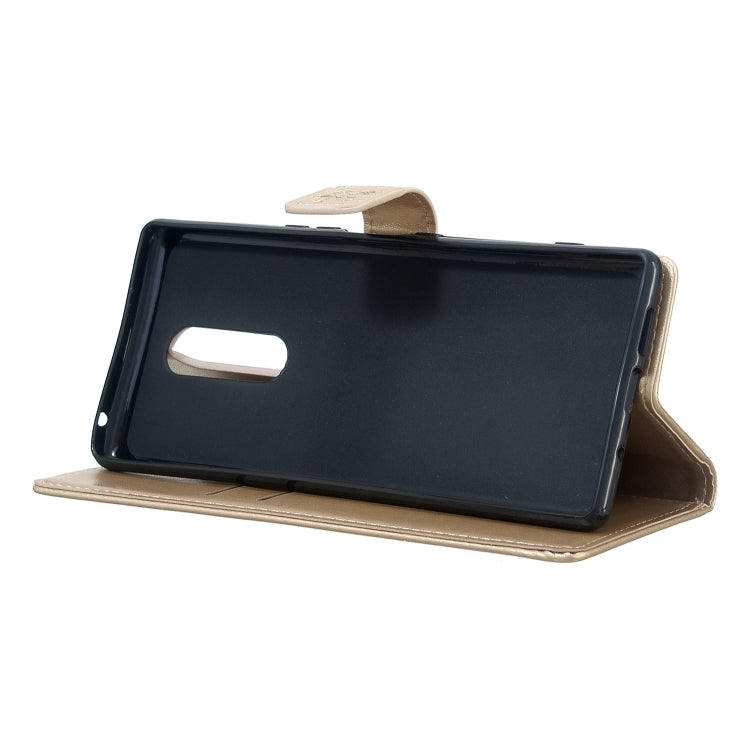 For Sony Xperia 1 Plum Blossom Pattern Left and Right Flip Leather Case with Bracket & Card Slot & Wallet & Lanyard