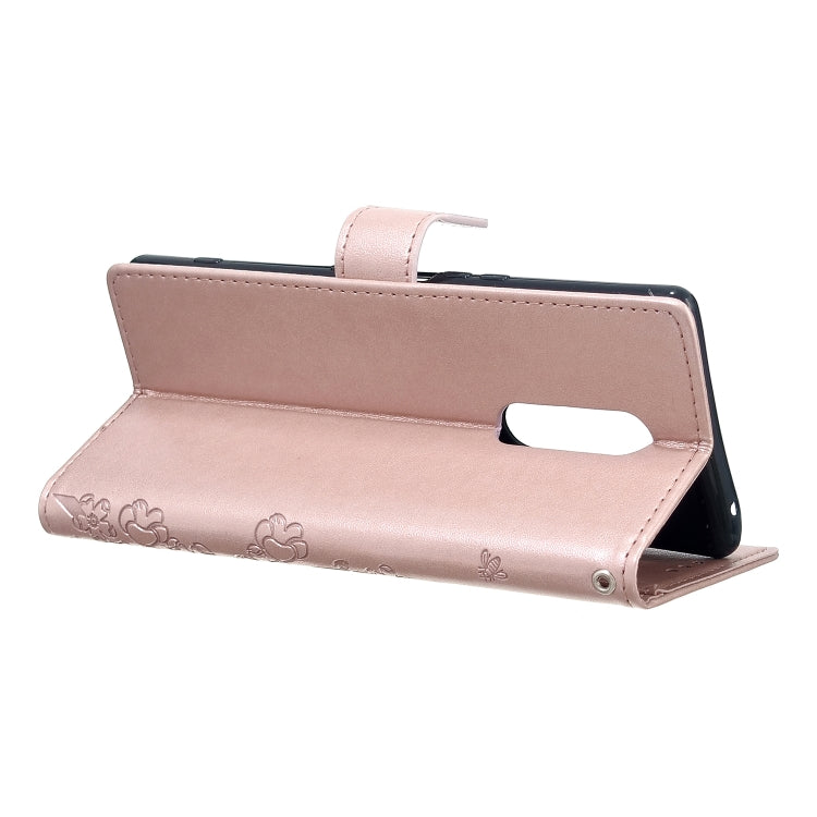 For Sony Xperia 1 Plum Blossom Pattern Left and Right Flip Leather Case with Bracket & Card Slot & Wallet & Lanyard
