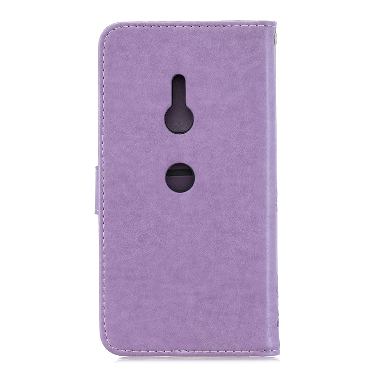 For Sony Xperia XZ3 Plum Blossom Pattern Left and Right Flip Leather Case with Bracket & Card Slot & Wallet & Lanyard