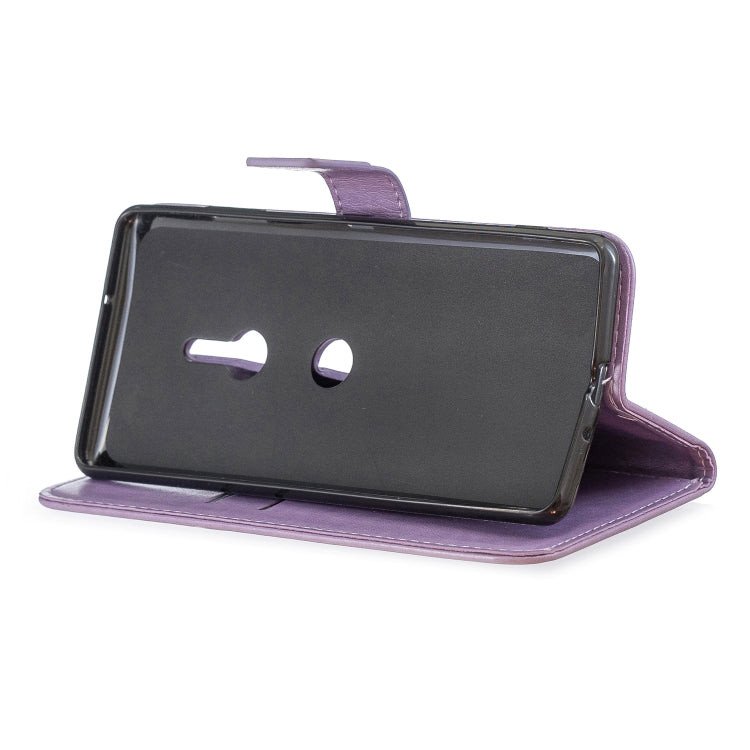 For Sony Xperia XZ3 Plum Blossom Pattern Left and Right Flip Leather Case with Bracket & Card Slot & Wallet & Lanyard