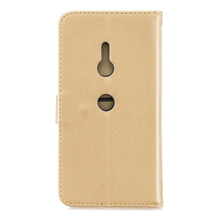 For Sony Xperia XZ3 Plum Blossom Pattern Left and Right Flip Leather Case with Bracket & Card Slot & Wallet & Lanyard