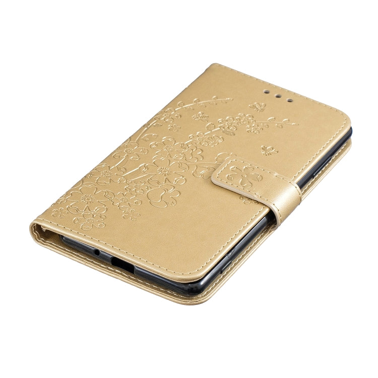 For Sony Xperia XZ3 Plum Blossom Pattern Left and Right Flip Leather Case with Bracket & Card Slot & Wallet & Lanyard
