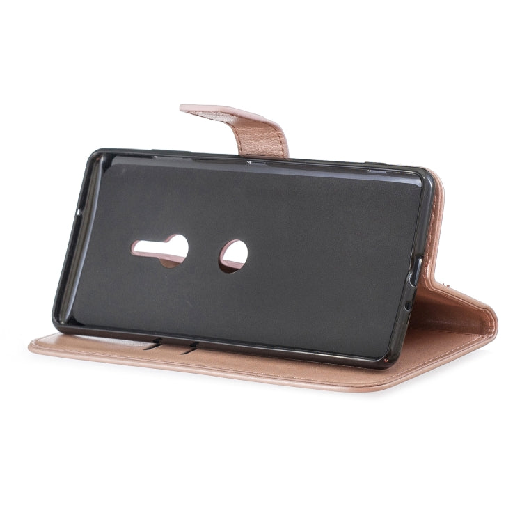 For Sony Xperia XZ3 Plum Blossom Pattern Left and Right Flip Leather Case with Bracket & Card Slot & Wallet & Lanyard