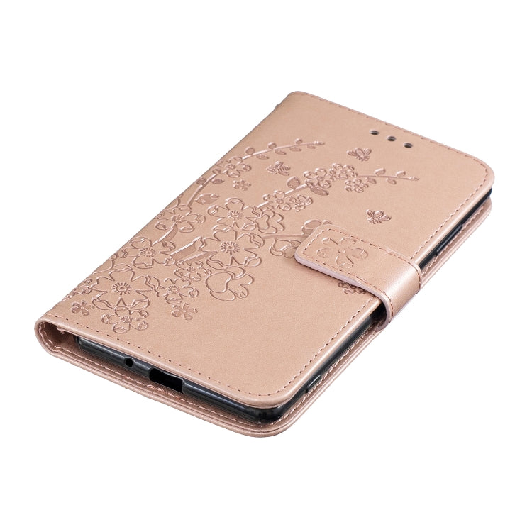 For Sony Xperia XZ3 Plum Blossom Pattern Left and Right Flip Leather Case with Bracket & Card Slot & Wallet & Lanyard
