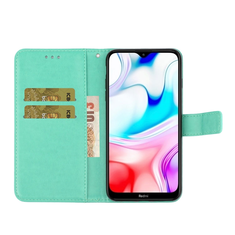 For Redmi 8 Plum Blossom Pattern Left and Right Flip Leather Case with Bracket & Card Slot & Wallet & Lanyard