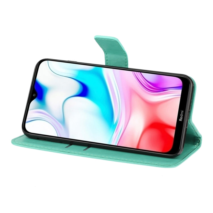 For Redmi 8 Plum Blossom Pattern Left and Right Flip Leather Case with Bracket & Card Slot & Wallet & Lanyard