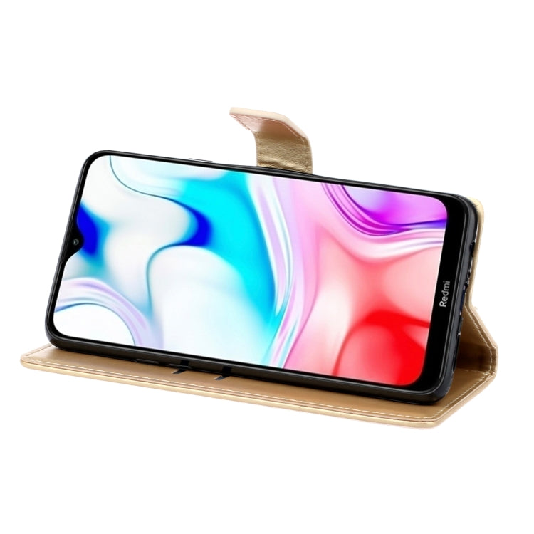 For Redmi 8 Plum Blossom Pattern Left and Right Flip Leather Case with Bracket & Card Slot & Wallet & Lanyard