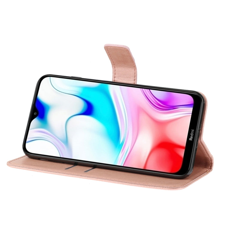 For Redmi 8 Plum Blossom Pattern Left and Right Flip Leather Case with Bracket & Card Slot & Wallet & Lanyard