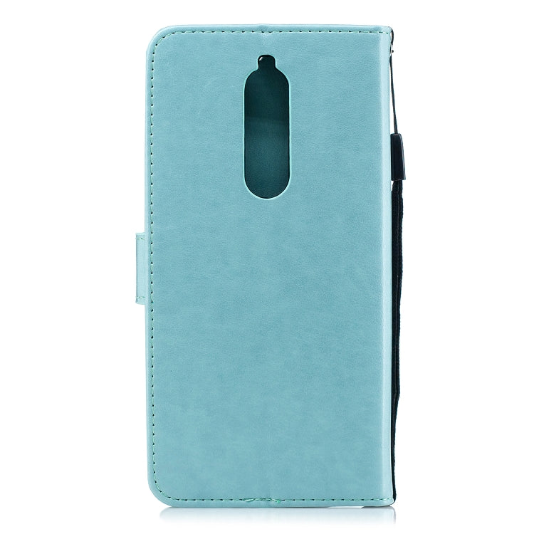 For Nokia 5.1 Plum Blossom Pattern Left and Right Flip Leather Case with Bracket & Card Slot & Wallet & Lanyard