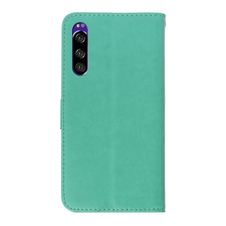 For Sony Xperia XZ5 Plum Blossom Pattern Left and Right Flip Leather Case with Bracket & Card Slot & Wallet & Lanyard
