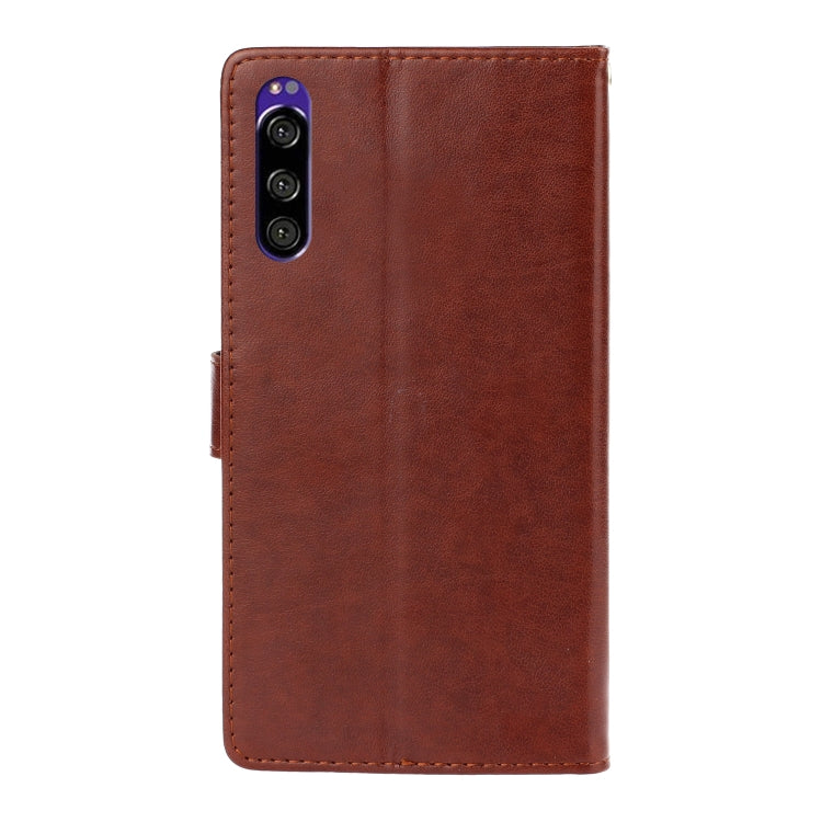 For Sony Xperia XZ5 Plum Blossom Pattern Left and Right Flip Leather Case with Bracket & Card Slot & Wallet & Lanyard