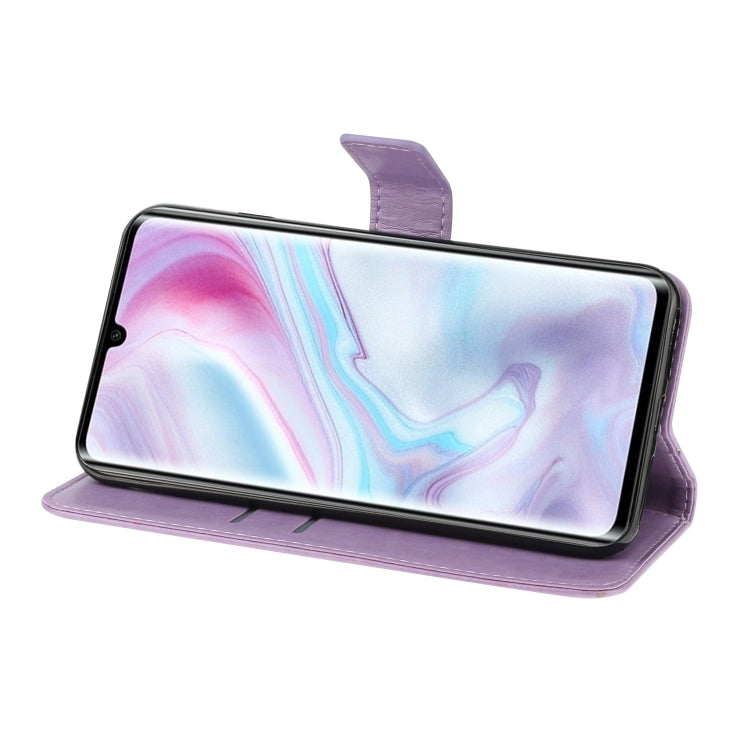 For Xiaomi Note10 / Note10 Pro Plum Blossom Pattern Left and Right Flip Leather Case with Bracket & Card Slot & Wallet & Lanyard