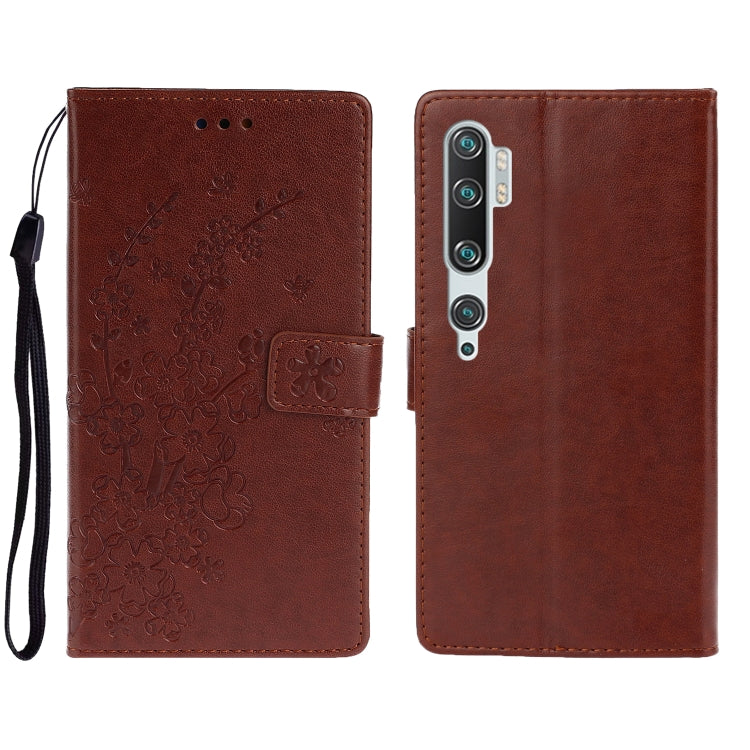 For Xiaomi Note10 / Note10 Pro Plum Blossom Pattern Left and Right Flip Leather Case with Bracket & Card Slot & Wallet & Lanyard