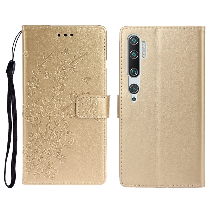 For Xiaomi Note10 / Note10 Pro Plum Blossom Pattern Left and Right Flip Leather Case with Bracket & Card Slot & Wallet & Lanyard